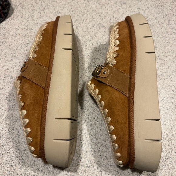 Mou Tan Suede Slip On Bounce Slide Shoes - Picture 6 of 7